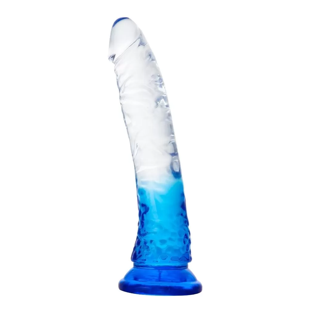 Herotik Shop 21 cm Mavi Şeffaf Dildo