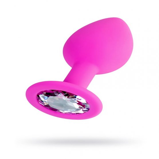 Brilliant Anal Plug Pembe 7 cm Taşlı