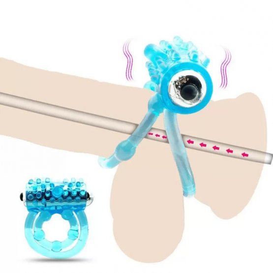 Herotik Shop Titreşimli ve Testis Halkalı Penis Yüzüğü