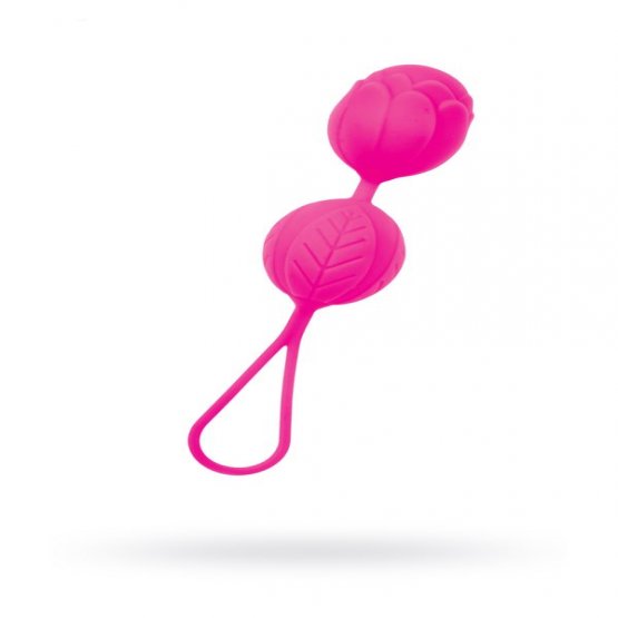 Herotik Shop - Pembe Çiçek Dokulu Silikon Kegel Egzersiz Topu (Pleasure Balls)
