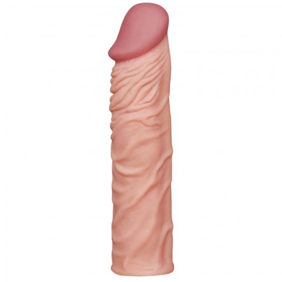 Herotik Shop - Fiyat/Performans 5 cm Dolgulu Uzatıcı Et Dokulu Penis Kılıfı
